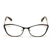 Premium Women Cateye Optical Frame Reading Glasses - Fashion Metal Readers- Eyeglasses