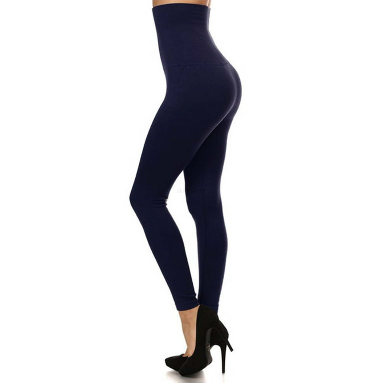 YLT Premium Women Thick High Waist Tummy Compression Slimming Leggings  French Terry Lining