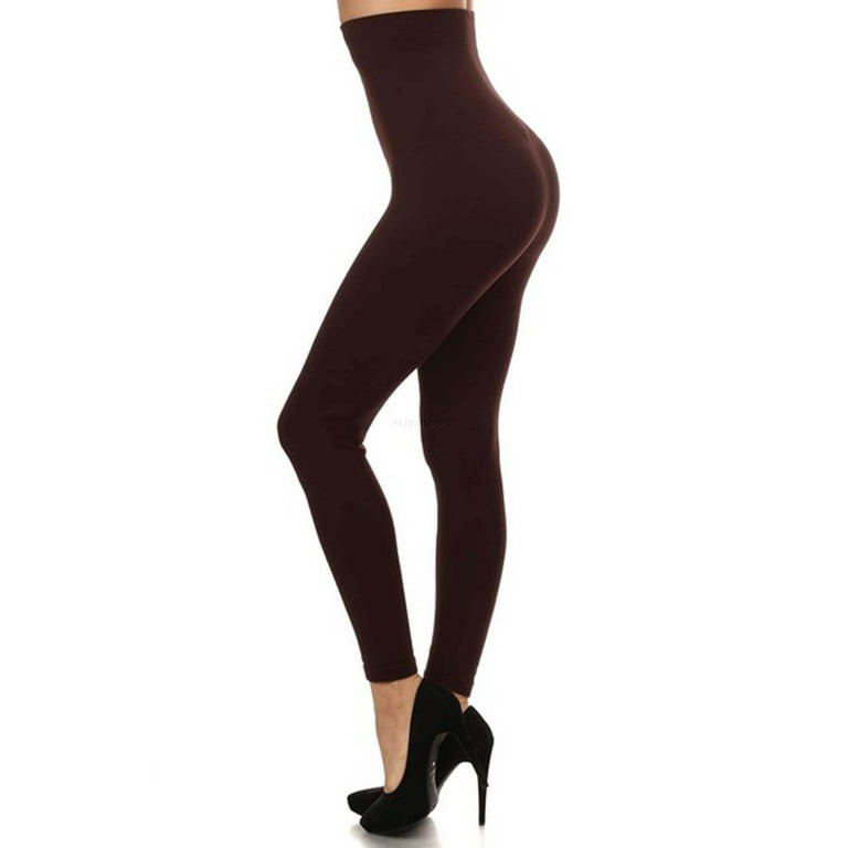 Premium Women Thick High Waist Tummy Compression Slimming Leggings French  Terry Lining 