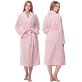 thumbnail image 1 of Enwphrey Pink Women Robe Soft Cozy Warm Bathrobe Ladies Long Fleece Plush Comfy Spa Housecoat Lightweight Robe for Women(L/XL,Light Pink), 1 of 6