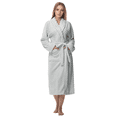 thumbnail image 1 of Enwphrey Grey Women Robe Soft Cozy Warm Bathrobe Ladies Long Fleece Plush Comfy Spa Housecoat Lightweight Robe for Women(S/M,Light Grey), 1 of 6