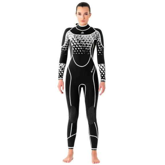 Premium Womens 3mm Wetsuit, Full Body Diving Suit Back Zip Wetsuit for Diving Snorkeling Surfing Swimming