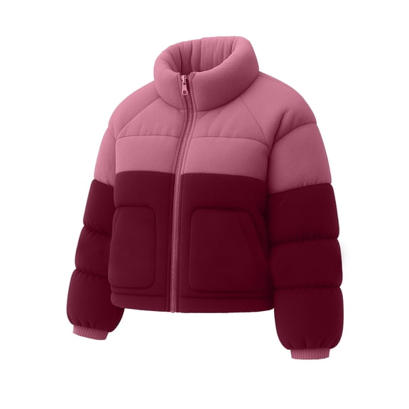 Premium Womens Puffer Jacket Lightweight Quilted Down Water-Repellant Red-S