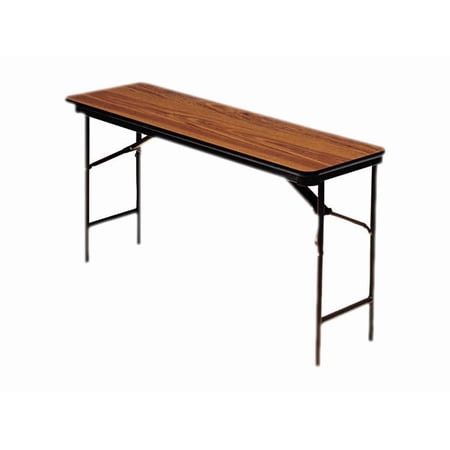 Iceberg Premium Wood-Laminate Folding Table, 18" x 60", Oak