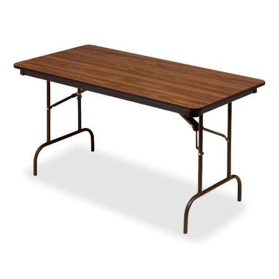 Iceberg Premium Wood Laminate Folding Table, Rectangular, 60w x 30d x 29h, Oak