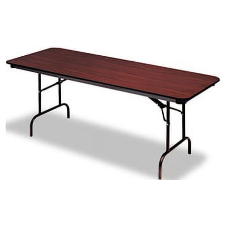 Premium Wood Laminate Folding Table Rectangular, 60w x 30d x 29h, Mahogany