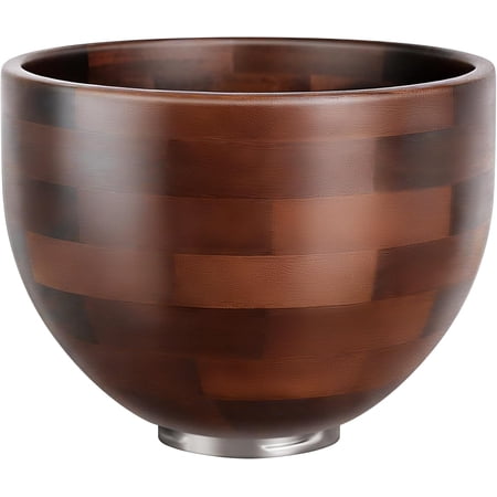 Premium Wood Mixing Bowl, Compatible with 4.5 & 5 QT KitchenAid Tilt-Head Stand Mixer. Natural Wooden Bowls, Kitchenaid Mixer Bowl with Stainless Steel Locking Base.4.5-5 Qt,Kitchen Gift Idea