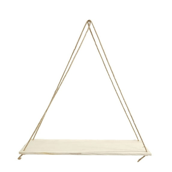 Premium Wood Swing Hanging Rope Wall Mounted Floating Shelves –Plant Flower Pot