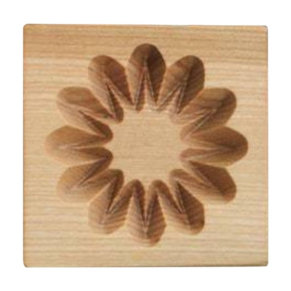 Wooden Carved Cookie Stamp - Non-Stick for Embossing - Easy Clean - Durable - for DIY Cookie Decorating - Color Orange