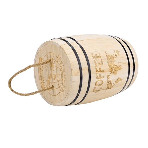 Premium Wooden Coffee Canister with Airtight Seal for Preserving Freshness Large Capacity Storage Jar for Coffee Beans and Grounds 7X5