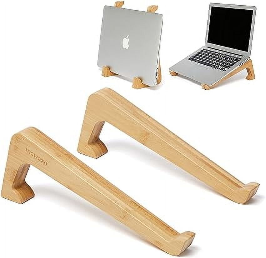 Premium Wooden Laptop Stand for Desk, Supports All 10-17