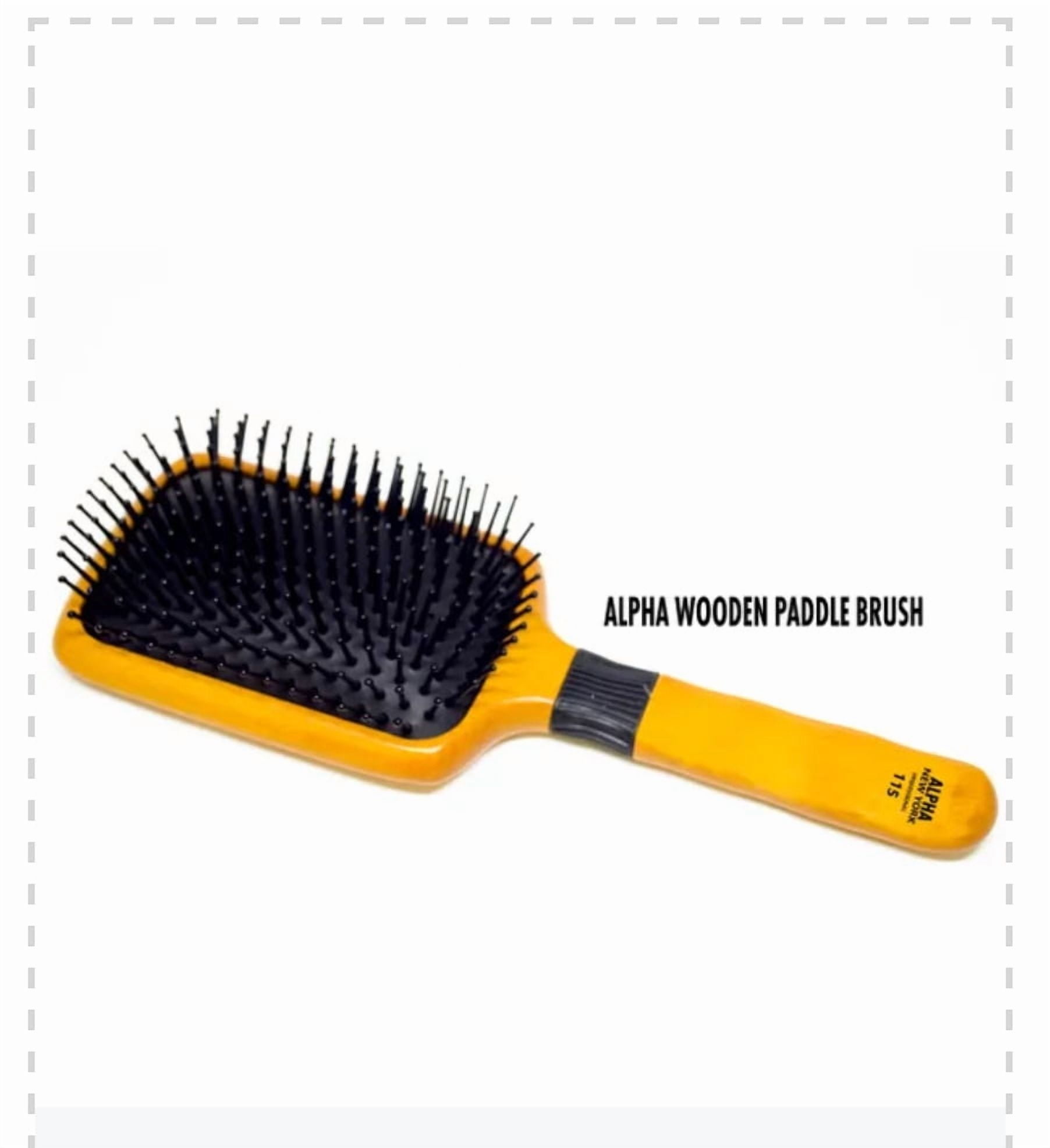 Premium Wooden Paddle Brush #116 Alpha New York