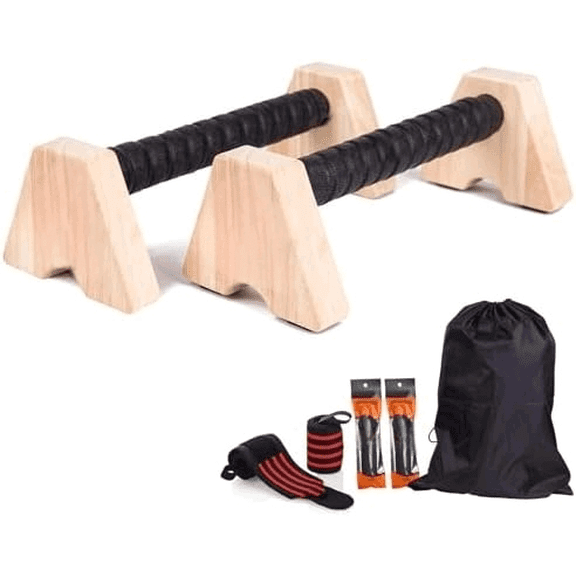Premium Wooden Push Up Bars,Parallettes Bars for Calisthenics,Push Up Handles,Calisthenics Equipment for outdoor&home,Complete Push-Up Workout Kit,Solid rubber wood$$Sport & Recreation Other