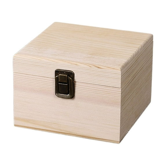 Premium Wooden Storage Box with Secure Latch for Organized Home and Office Storage, Multipurpose Multi-Size Set for Stylish Tidy Shelf and Desk Organization