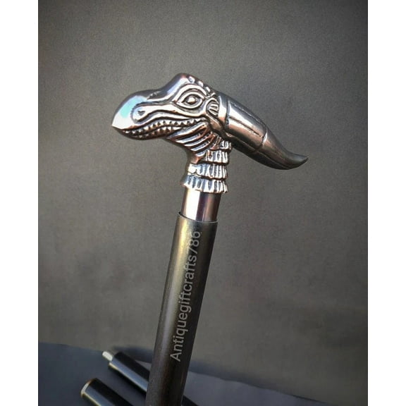 Premium Wooden Walking Cane for Men and Women | Dragon Head Walking Stick Foldable | Beautifully Handmade Victorian Walking Stick for Men & Women Black Shaft