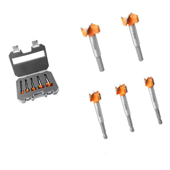 Premium Woodworking Drill Bits Set With AntiRust Coating For SplinterFree Boring In Board, Plywood & Solid Panels