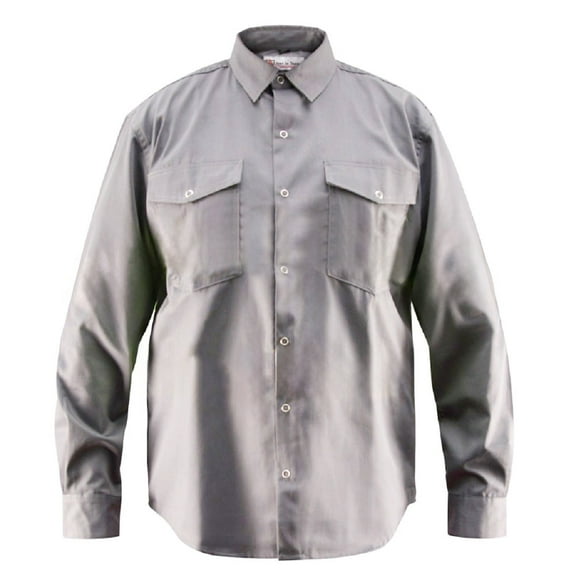 Premium Work/Casual Wear Shirt – Full Sleeve - 65/35 Blend – 6 oz (Small, Light Gray)