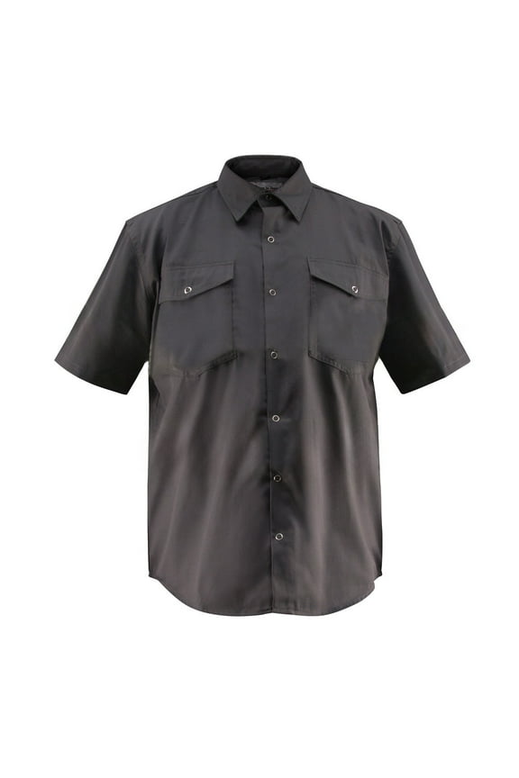 Premium Work/Casual Wear Shirt Half Sleeve - 65/35 Blend 6 oz (Large, Dark Gray)