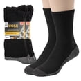 thumbnail image 1 of Premium Work Crew Socks for Men – Cushioned, Moisture Wicking, Reinforced Heel & Toe – 5 Pair Pack, 1 of 5