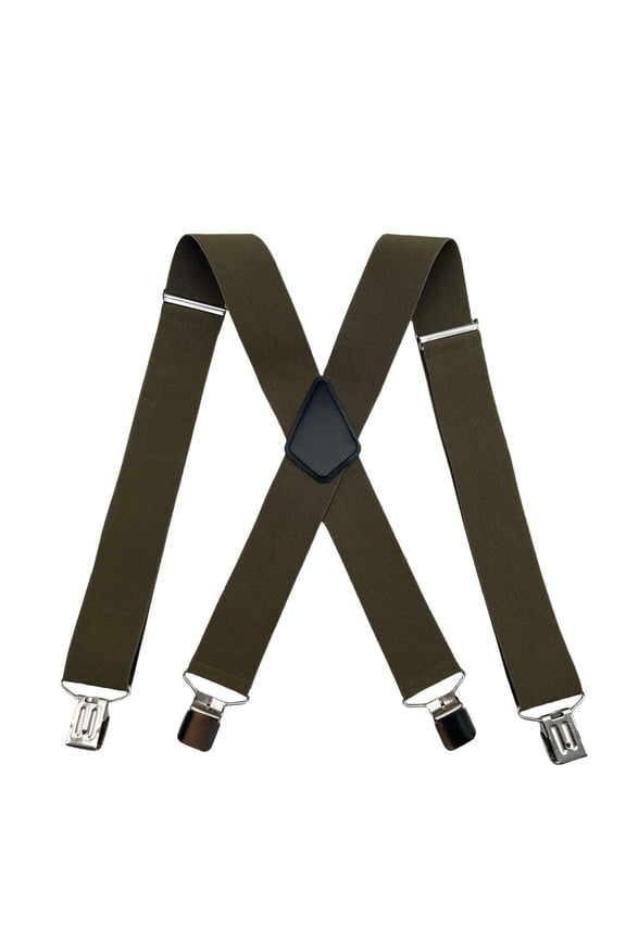 Premium X-Back Suspenders for Men with Heavy-Duty Metal Clips, Adjustable Elastic Braces for Work Trousers, Durable Wedding & Formal Suspender Accessories 5x120cm