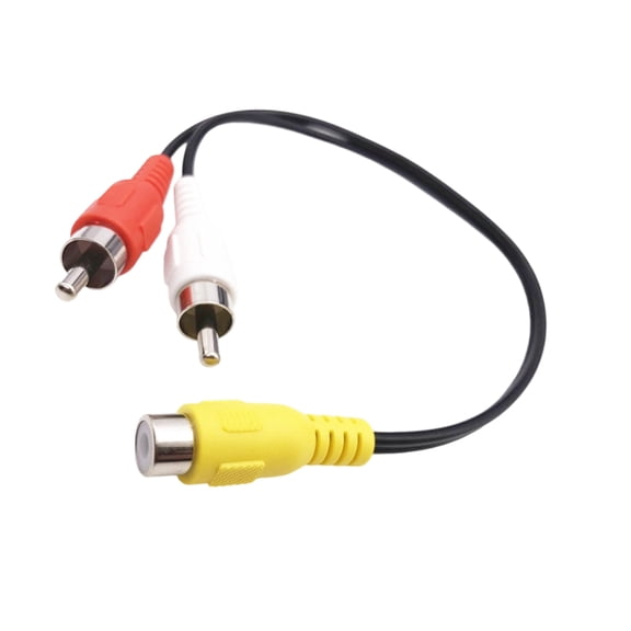 Premium Y Splitter Cable Ensures Stable Stereo Sound and Video Output NonInterferences Double Device Connection