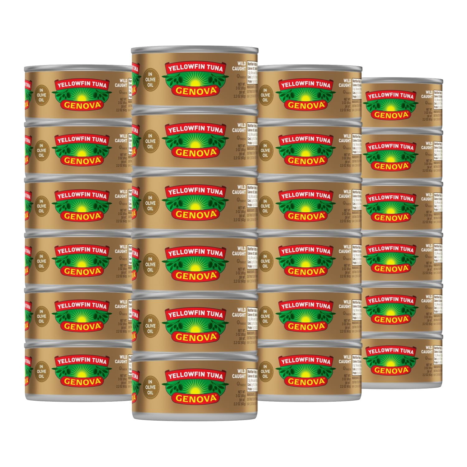 Premium Yellowfin Tuna in Olive Oil, Wild Caught, Solid Light, 3 oz