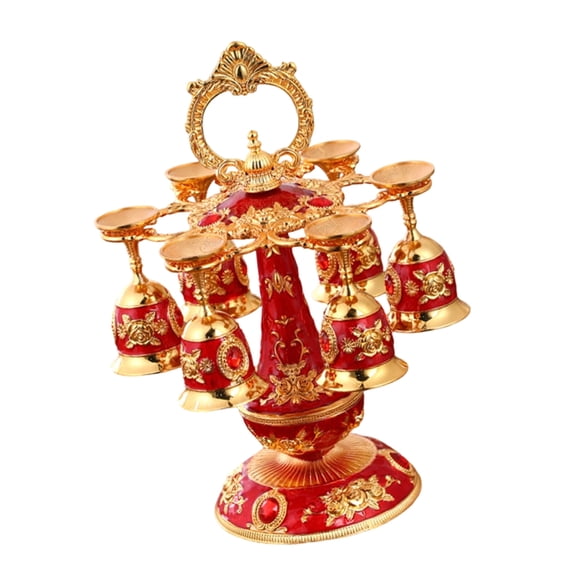 Premium Zinc Alloy Drinking Vessels With European Pattern Wine Goblet Set