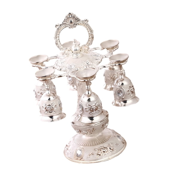 Premium Zinc Alloy Drinking Vessels With European Pattern Wine Goblet Set