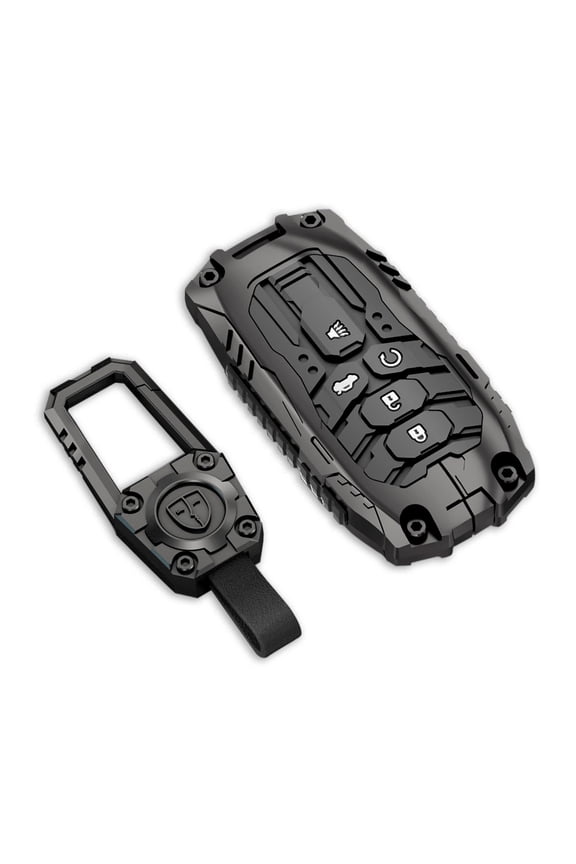 Premium Zinc Alloy Full-Body Protective Smart Key Shell Cover for Honda Accord Civic CR-V Pilot HR-V Fit Odyssey Ridgeline JED Crosstour Spirior Key Fob Case with Keychain