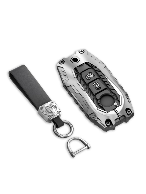 Premium Zinc Alloy Reinforced Smart Key Fob Shell for Mercedes-Benz 2020-2024 C S E G Class GLC AMG EQS EQE SL S350 S400 S450 S500 C200 C260 Metal Keychain