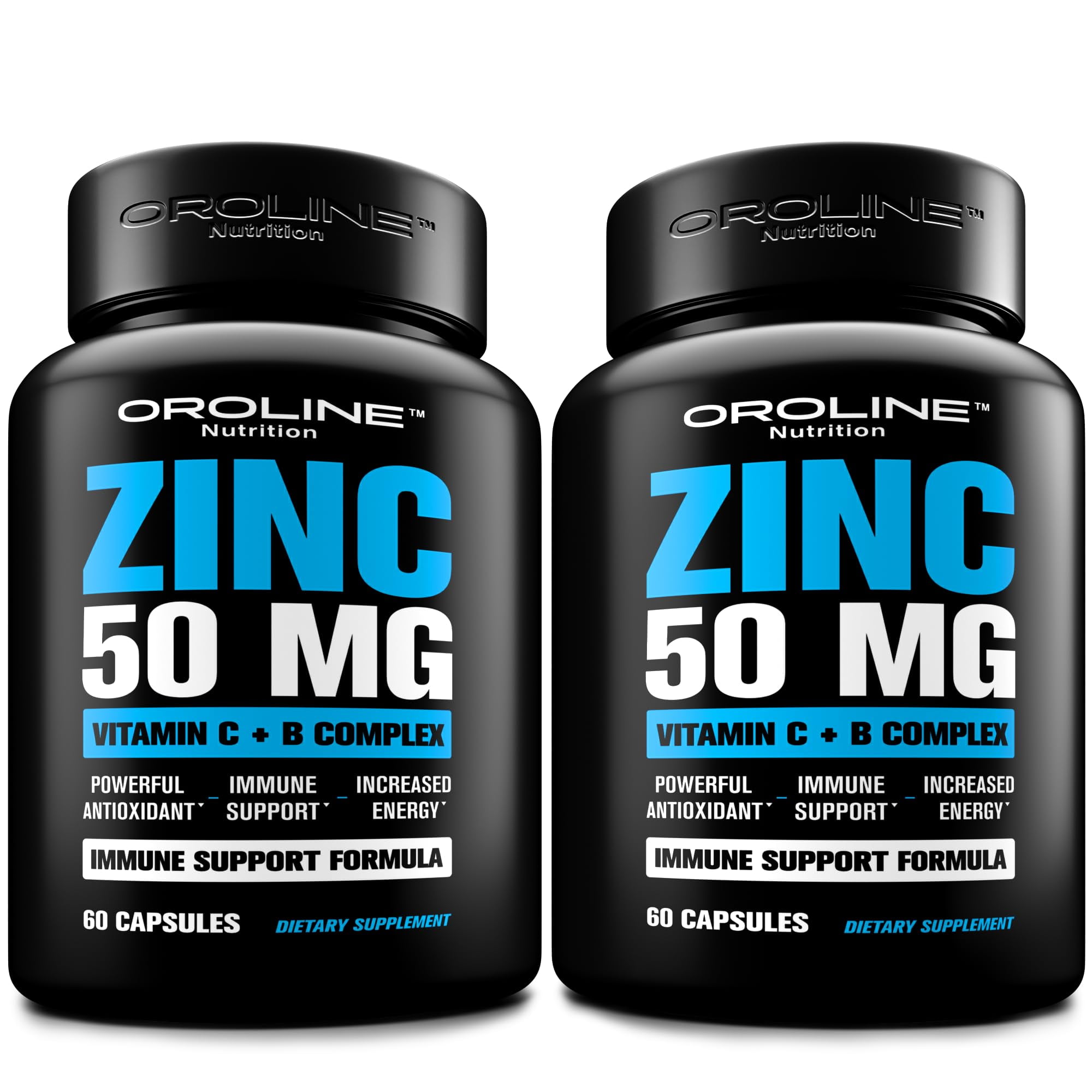 Premium Zinc Citrate 50 mg Supplement, 2Pack Value Bundle 120