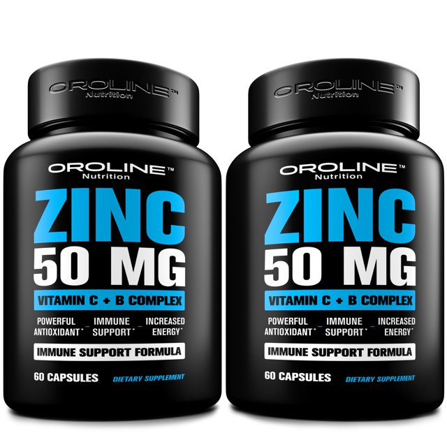 Premium Zinc Citrate 50 mg Supplement, 2Pack Value Bundle 120