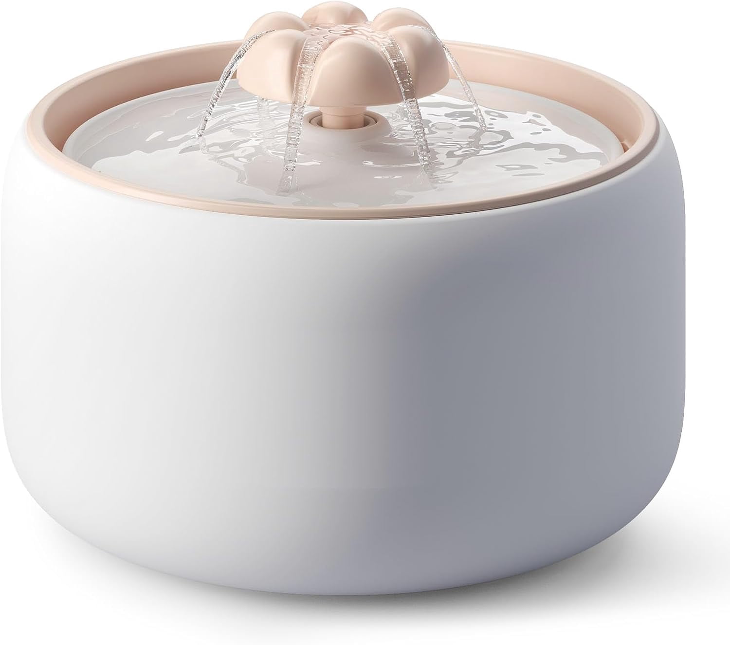 Automatic Cat Water Fountain with Ultra-Quiet Pump, Ceramic Dishwasher-Safe Design, 3L/101oz Capacity, Includes Filter & Sponge for Pets