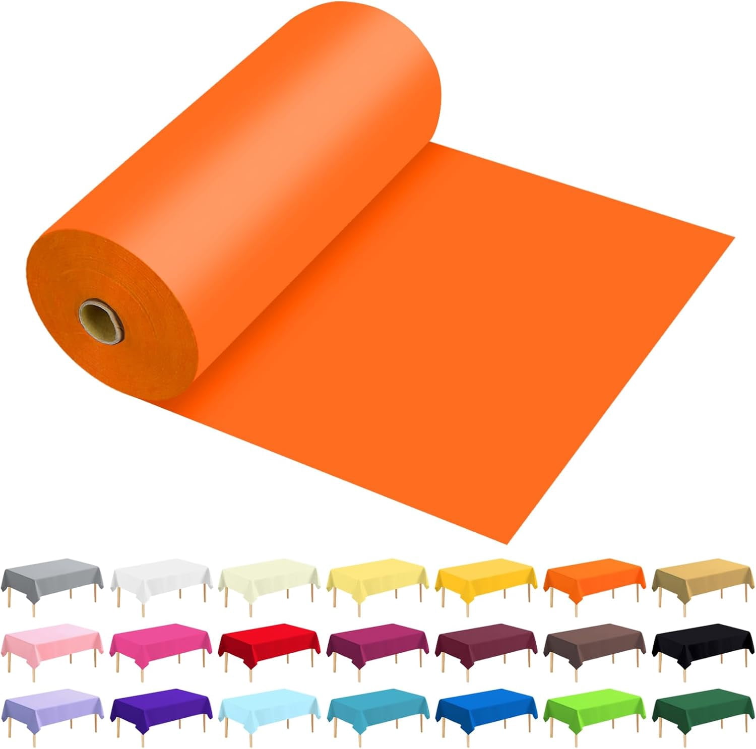 B Roll Types Premium disposable plastic tablecloth roll for all type shape tables ...