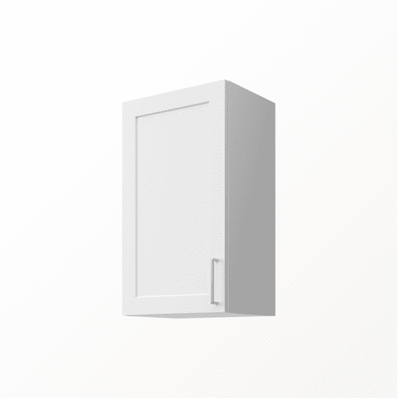 Premium, fully-assembled German white shaker wall cabinet 19.6" (50cm) 1 left door