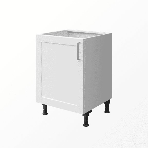 Premium fully-assembled German white shaker water-resistant sink unit 23.6"(60 cm) 1 left door