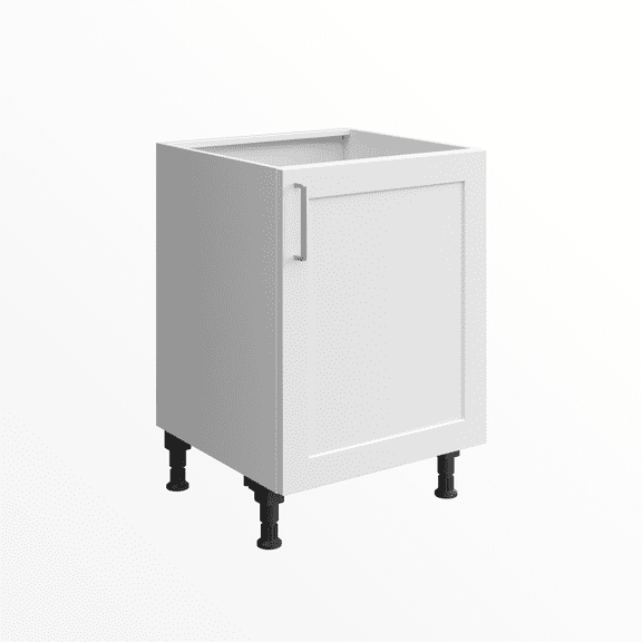 Premium fully-assembled German white shaker water-resistant sink unit 23.6"(60 cm) 1 right door