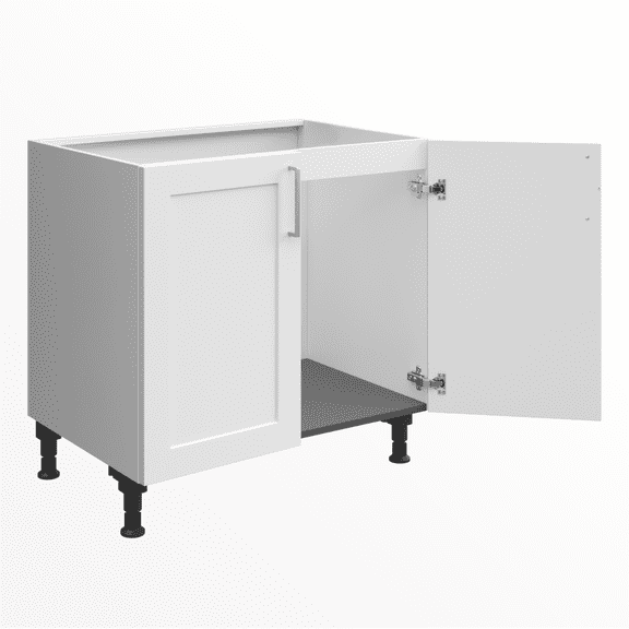 Premium fully-assembled German white shaker water-resistant sink unit 35.4"(90 cm) 2 doors