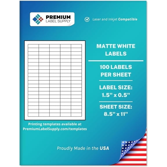 Premium label supply white sticker barcode labels1.5