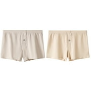 Premium loose Aro pants mens pure cotton breathable and comfortable four corner pants mens solid color simple plus size flat corner pants Panties