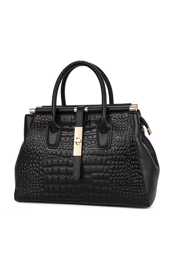 Premium luxury crocodile-print women's bag leather tote bag, large capacity top cowhide one-shoulder cross-body bag