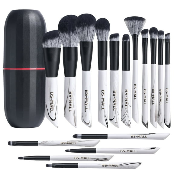 Premium makeup brush 16 Pcs Makeup Brush Set Angled Brush Handle Difference Featured Makeup Brushes