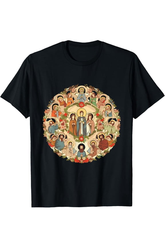 Premium model-Unisex-100% cotton-All Saints Day Catholic Gifts Holy Spirit T-Shirt