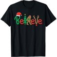 thumbnail image 1 of Premium model-Unisex-100% cotton-Believe Bigfoot Sasquatch Santa Reindeer Christmas Tree Gift T-Shirt, 1 of 4