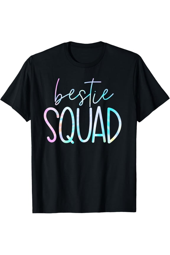 Premium model-Unisex-100% cotton-Best Friend Matching Squad Tie Dye Bestie BFF T-Shirt