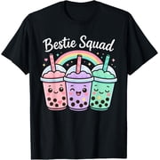 Premium model-Unisex-100% cotton-Bestie Squad Twin Day For Girls BFF Boba Tea Best Friend T-Shirt