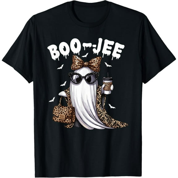 Premium model-Unisex-100% cotton-Boo JEE Ghost Shirt Spooky Vibes Halloween Boujee Women T-Shirt