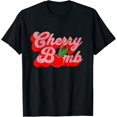 thumbnail image 1 of Premium model-Unisex-100% cotton-Cherry Bomb Retro 70s Vintage Style Cute T-Shirt, 1 of 4