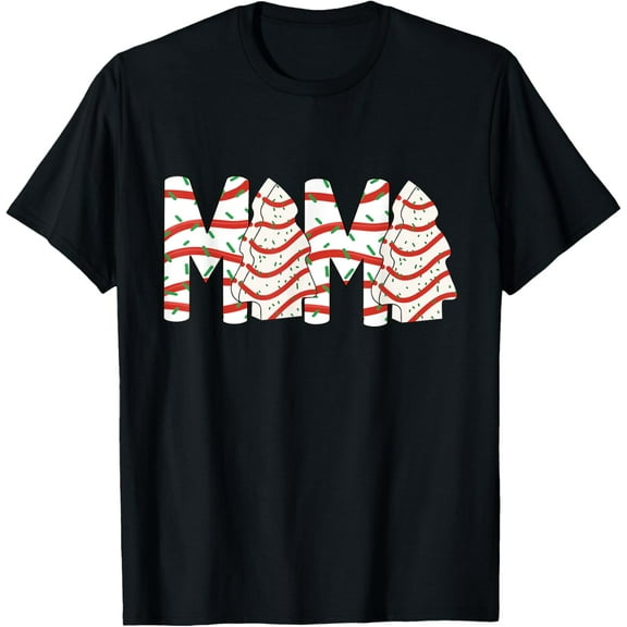 Premium model-Unisex-100% cotton-Christmas Tree Cake Mama Xmas Mom Family Matching Womens T-Shirt