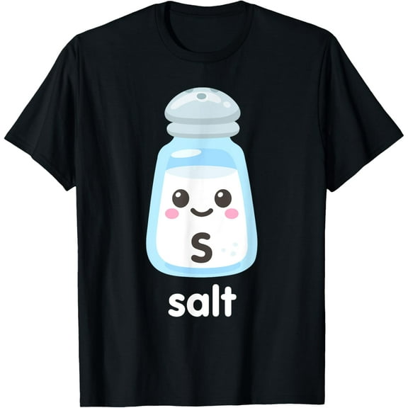 Premium model-Unisex-100% cotton-Costume for Couples SALT and Pepper Matching Halloween T-Shirt